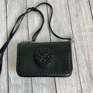 Brighton Leather Ferrara Crossbody black leather small purse
